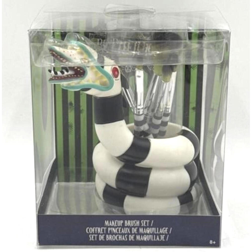 Loungefly Beetlejuice Sandworm Holder Makeup Brush Set -BRUSHES & Holder NEW